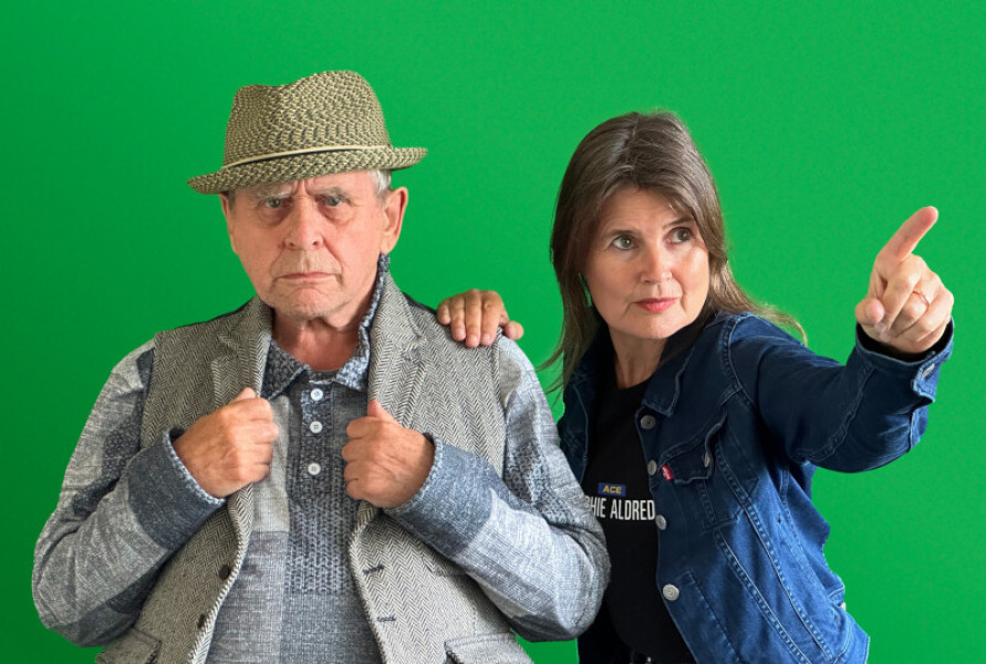 Sylvester McCoy and Sophie Aldred