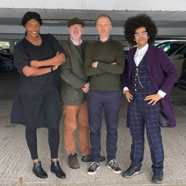 Eleanor Crooks and Christopher Naylor with Nicholas Briggs and Dominic G Martin